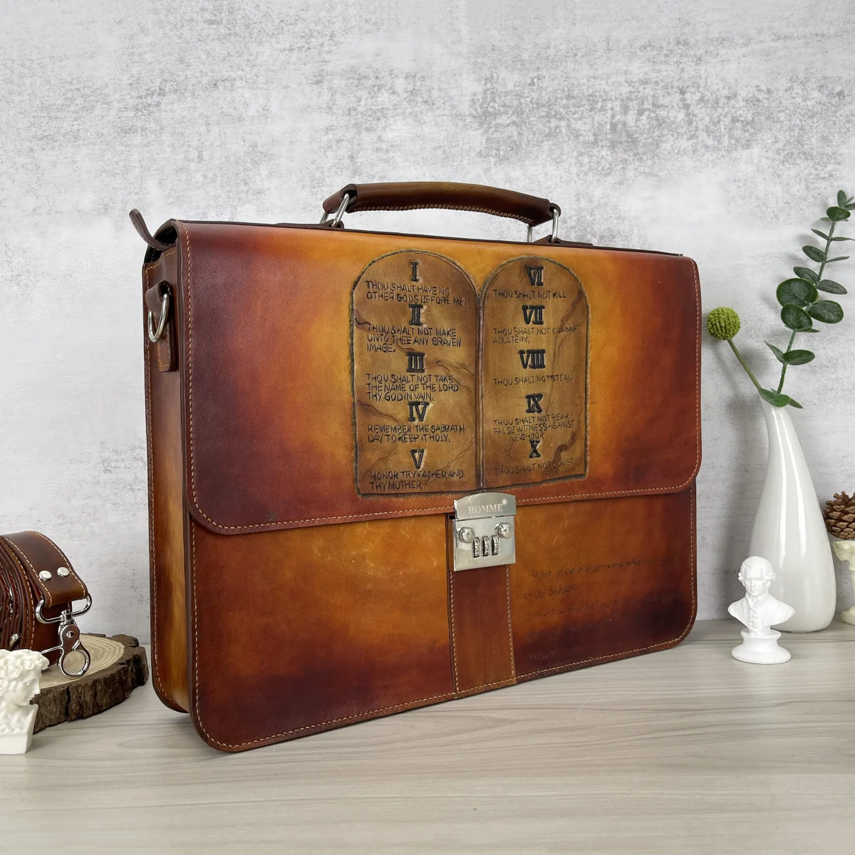 Saigon Leather’s Customizable Artfully Engraved Leather Briefcase – A Perfect Gift - Image 3