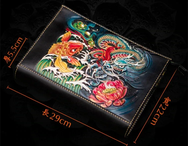 Customizable Artfully Engraved Leather Handbag HB502 - Image 2
