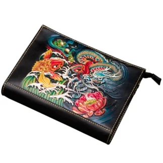 Customizable Artfully Engraved Leather Handbag HB502