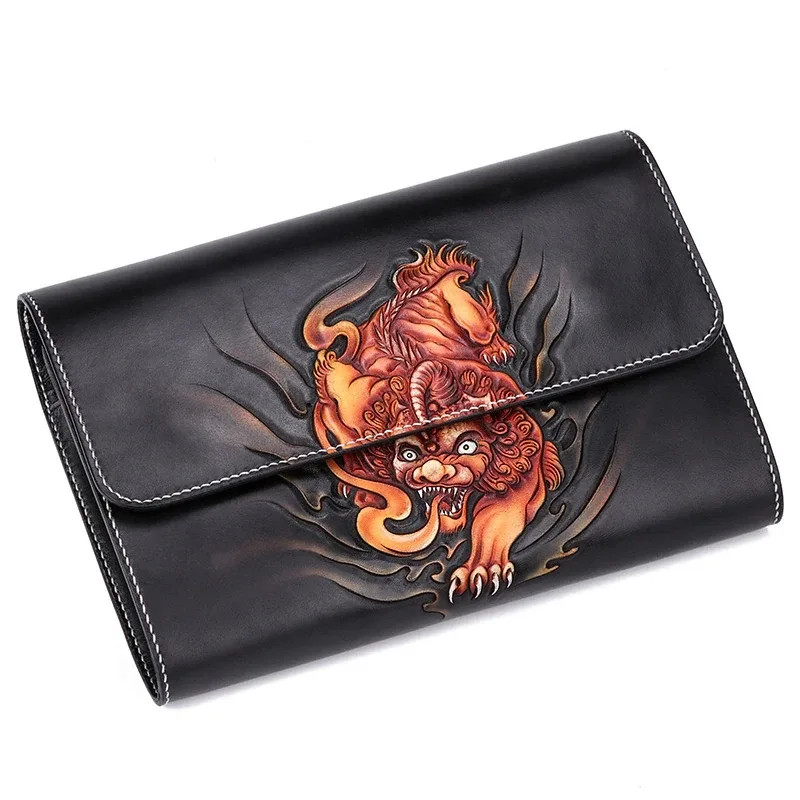 Hand-Carved Leather Handbag by Saigon-Leather.com HB503 - Image 5