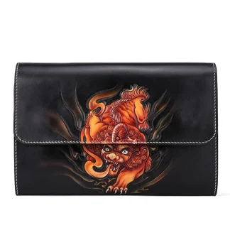 Hand-Carved Leather Handbag by Saigon-Leather.com HB503