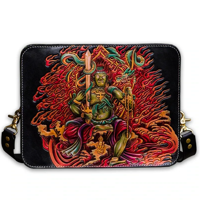 Hand-Carved Leather Handbag by Saigon-Leather.com HB504 - Image 3