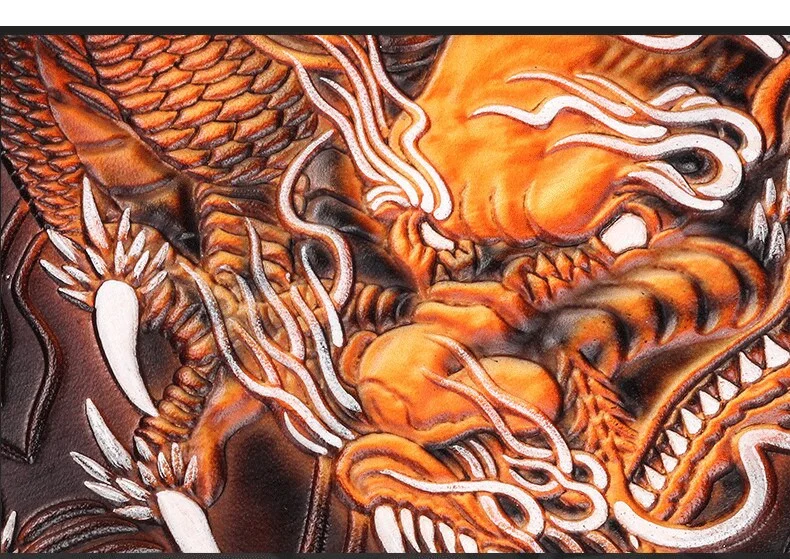 Artfully Hand-Carved Leather Handbag by Saigon-leather.com HB505 - Image 4