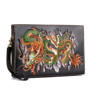 Custom Engraved Leather Handbag by Saigon-leather.com HB506
