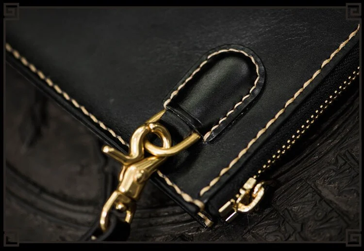 Hand-Carved Leather Handbag by Saigon-Leather.com HB507 - Image 2