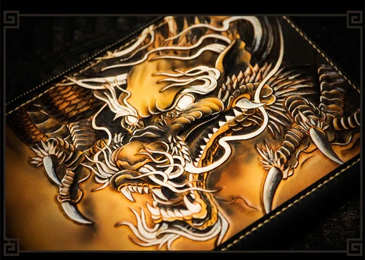 Hand-Carved Leather Handbag by Saigon-Leather.com HB507 - Image 3