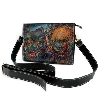 Custom Engraved Leather Handbag - Made by Saigon-leather.com HB509