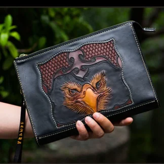 Hand-Carved Leather Handbag by Saigon-Leather.com HB510