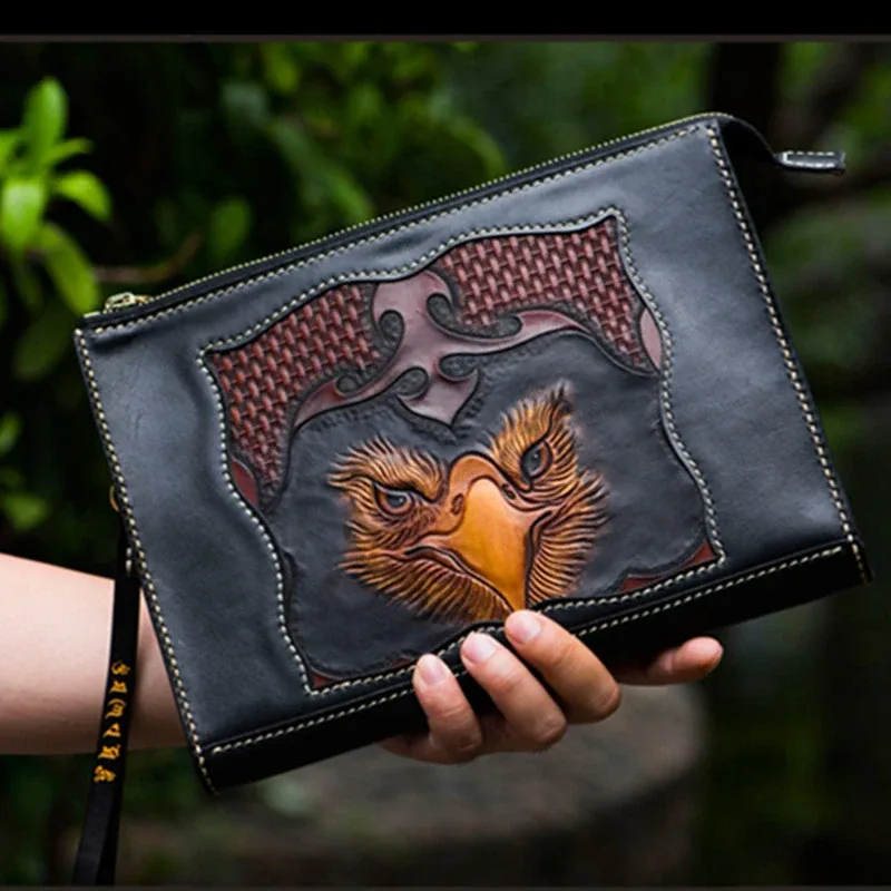 Hand-Carved Leather Handbag by Saigon-Leather.com HB510