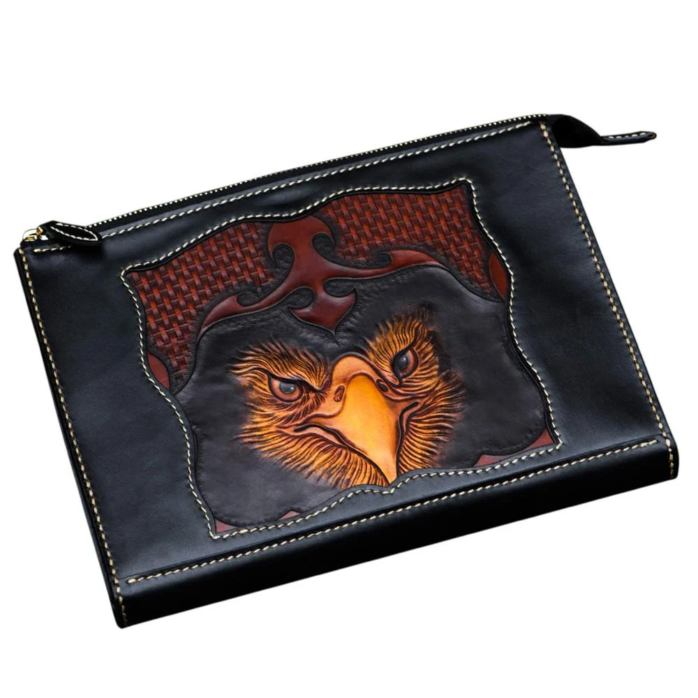 Hand-Carved Leather Handbag by Saigon-Leather.com HB510 - Image 6