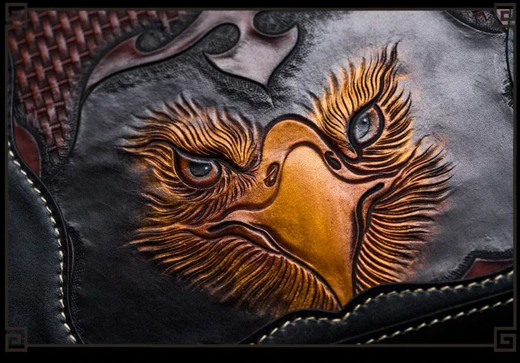 Hand-Carved Leather Handbag by Saigon-Leather.com HB510 - Image 4