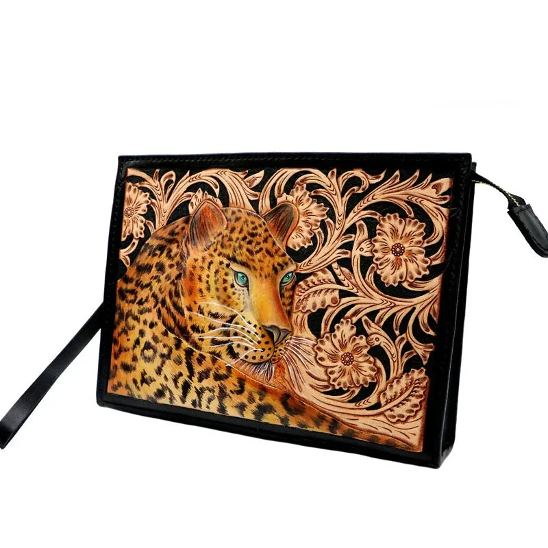 Hand-Carved Leather Handbag by Saigon-Leather.com HB511 - Image 2