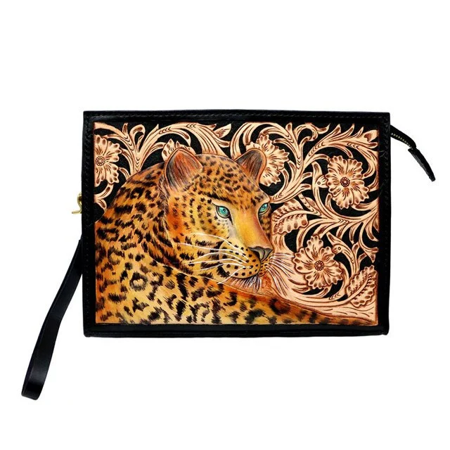 Hand-Carved Leather Handbag by Saigon-Leather.com HB511 - Image 7