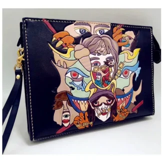 Hand-Carved Leather Handbag by Saigon-Leather.com HB512