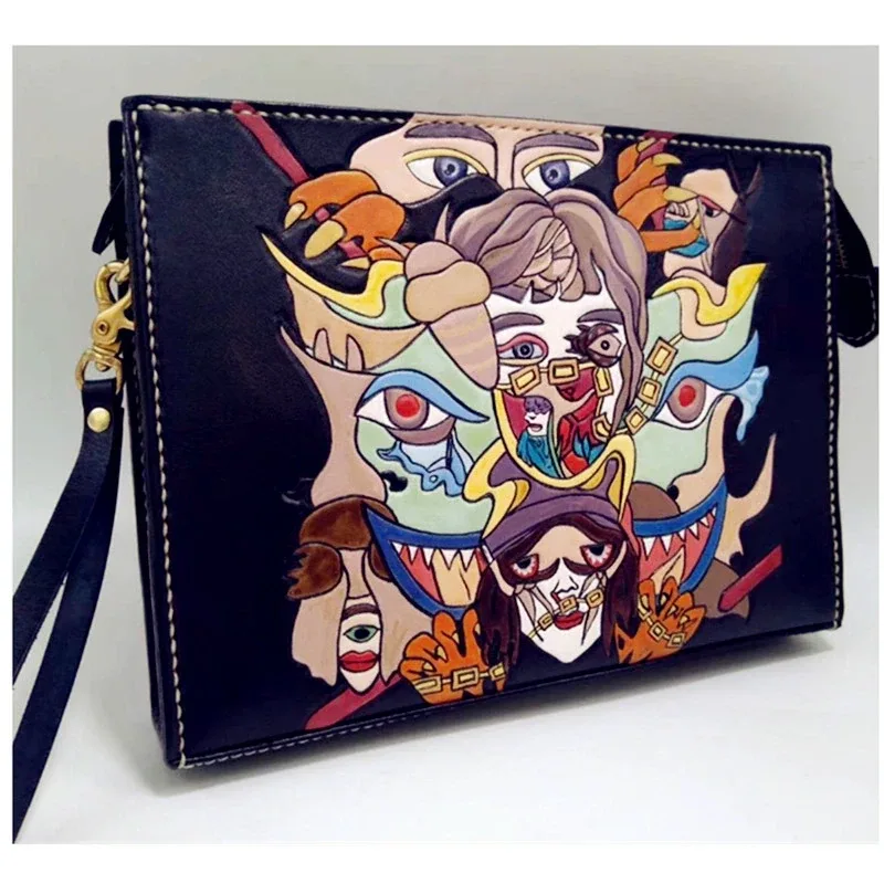 Hand-Carved Leather Handbag by Saigon-Leather.com HB512