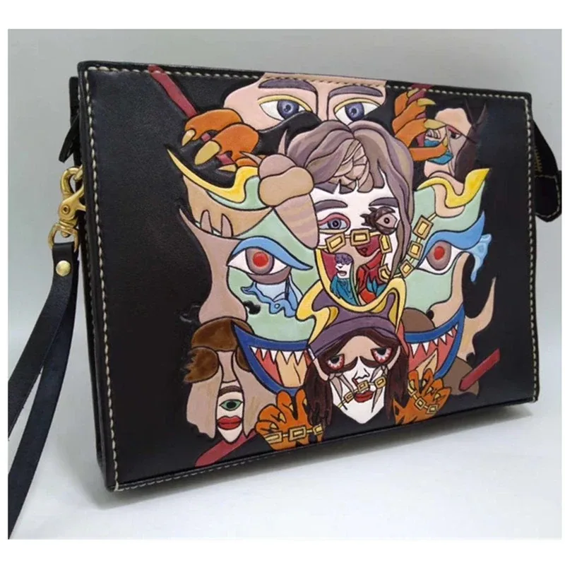 Hand-Carved Leather Handbag by Saigon-Leather.com HB512 - Image 3
