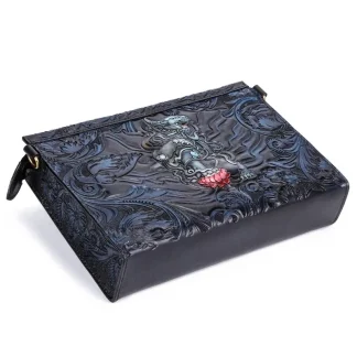 Custom Engraved Leather Handbag - Made by Saigon-leather.com HB513
