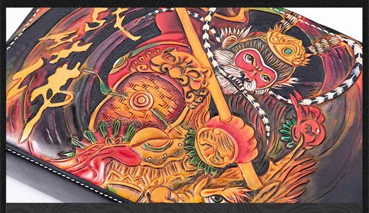Hand-Carved Leather Handbag by Saigon-Leather.com HB514 - Image 5