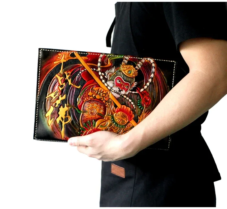 Hand-Carved Leather Handbag by Saigon-Leather.com HB515 - Image 3