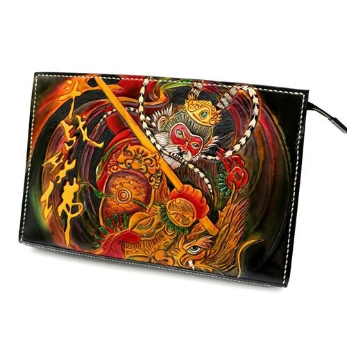 Hand-Carved Leather Handbag by Saigon-Leather.com HB515 - Image 2