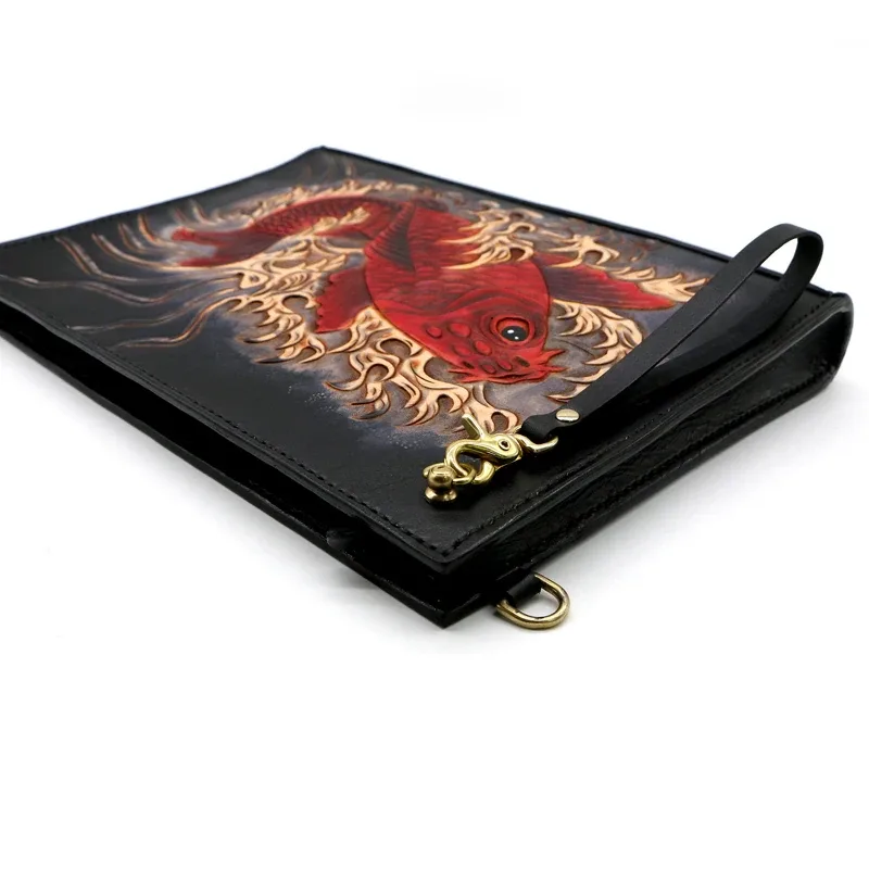 Hand-Carved Leather Handbag by Saigon-Leather.com HB517 - Image 2