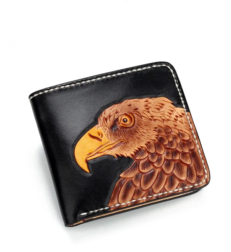 Saigon-Leather Elegance Carved Leather Wallet W701 - Image 3