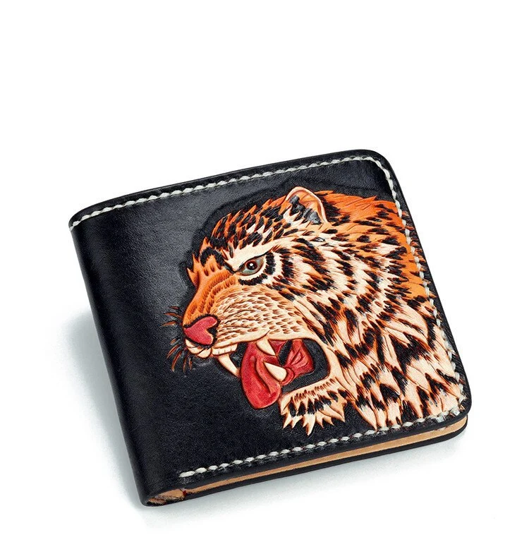 Saigon-Leather Elegance Carved Leather Wallet W701 - Image 2