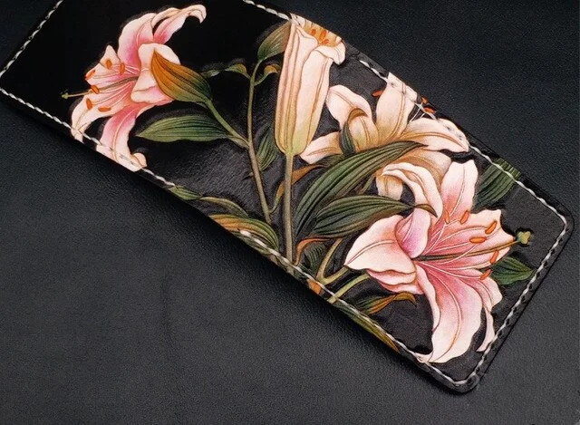 Saigon-Leather Elegance Carved Leather Wallet W702 - Image 3