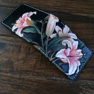 Saigon-Leather Elegance Carved Leather Wallet W702