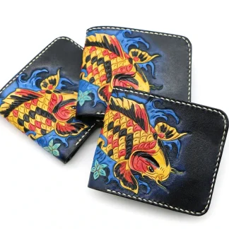 Saigon-Leather Elegance Carved Leather Wallet Wallet W702