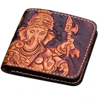 Saigon Leather Elegance Carved Wallet W712