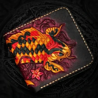 Saigon Leather Elegance Carved Wallet W713