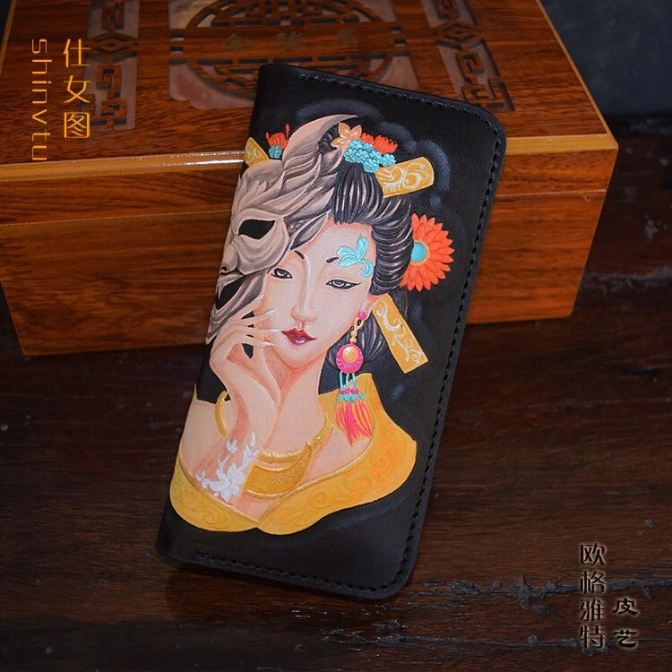 Saigon-Leather Custom Engraved Long Wallet E702 - Image 2