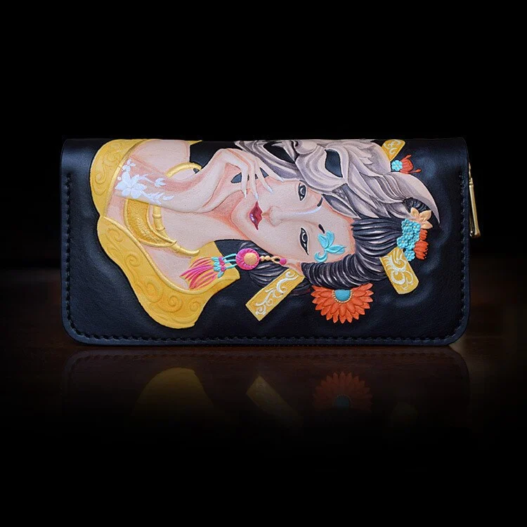 Saigon-Leather Custom Engraved Long Wallet E702