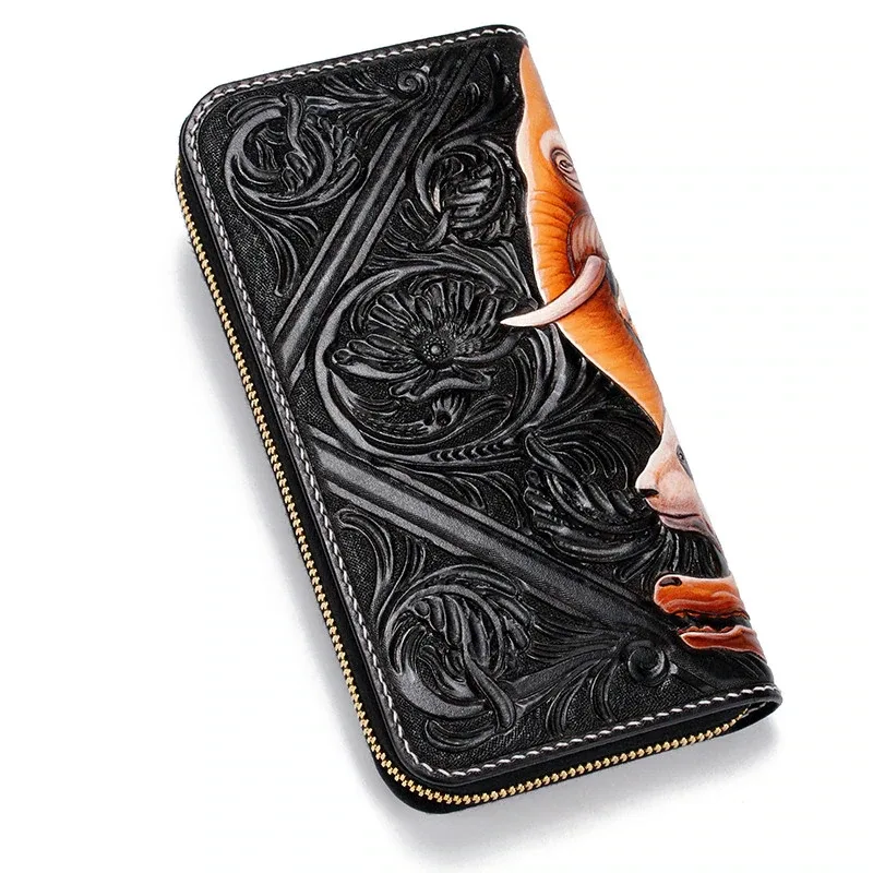 Saigon-Leather Custom Engraved Long Wallet E703 - Image 4