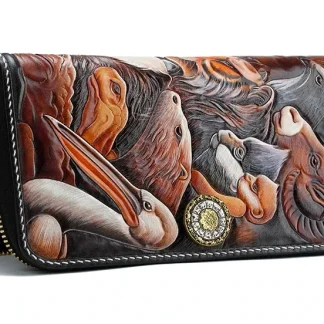Saigon-Leather Custom Engraved Long Wallet E703