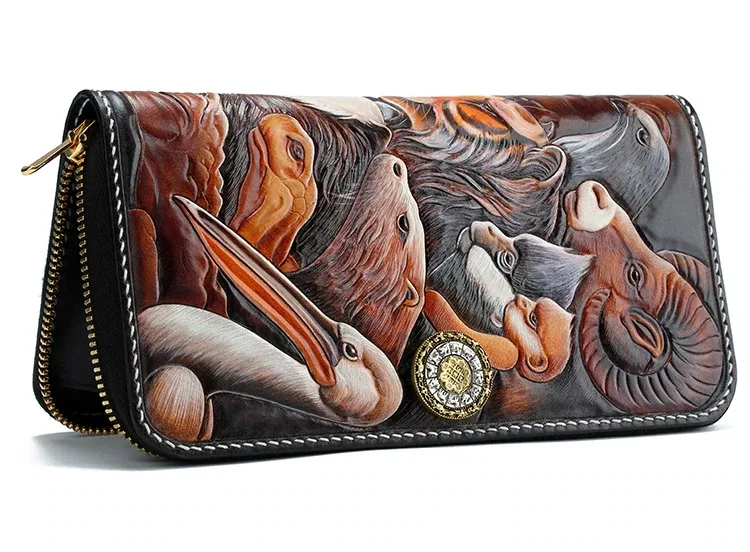 Saigon-Leather Custom Engraved Long Wallet E703