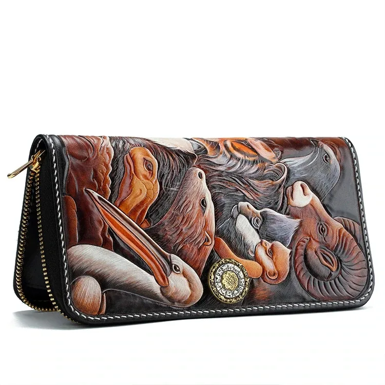 Saigon-Leather Custom Engraved Long Wallet E703 - Image 3