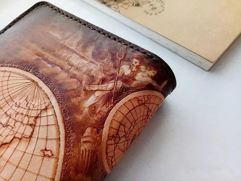 Custom Engraved Handcrafted Leather Biker Wallet – Saigon Leather E705 - Image 3