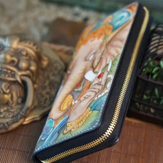 Hand-Tooled & Engraved Leather Long Wallet – Saigon Leather E706