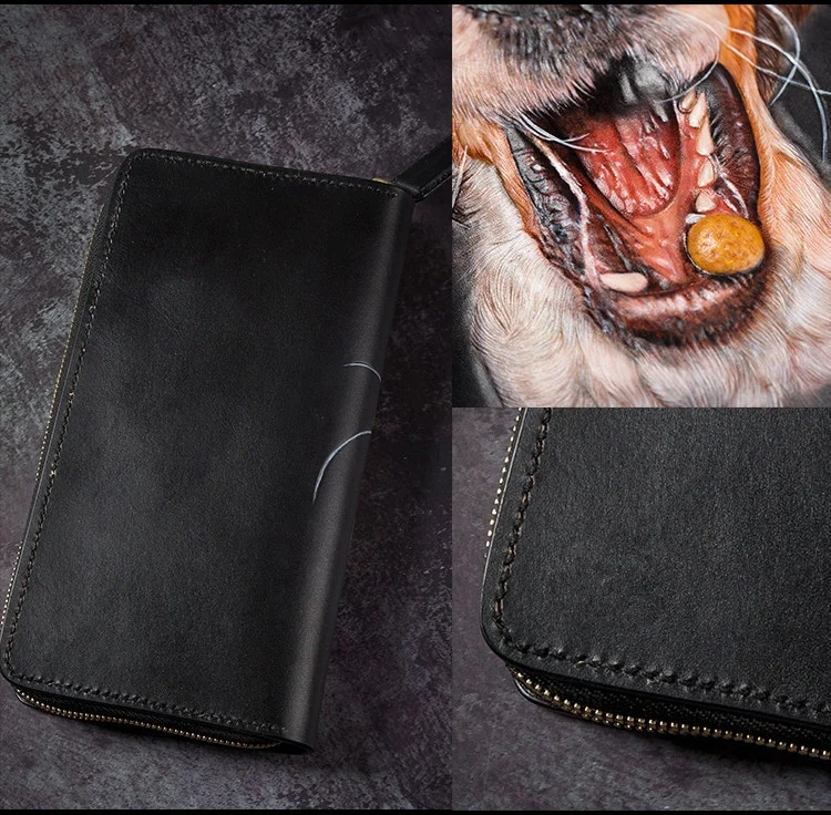 Saigon-Leather Personalized Engraved Leather Wallet E708 - Image 2