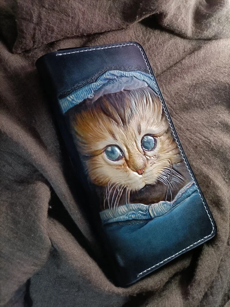 Saigon-Leather Bespoke Artistry Long Wallet E710 - Image 4