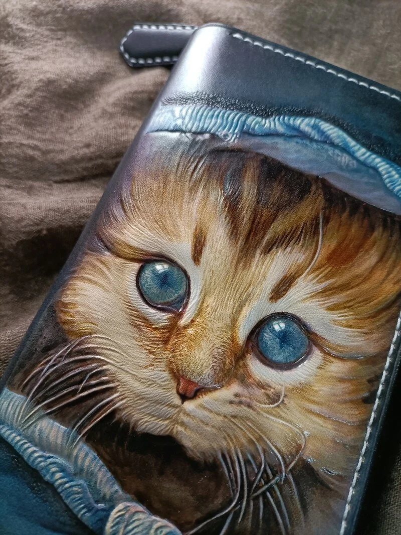 Saigon-Leather Bespoke Artistry Long Wallet E710 - Image 2