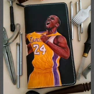 Saigon Leather Custom Hand-Painted Sports Legend Wallet E711