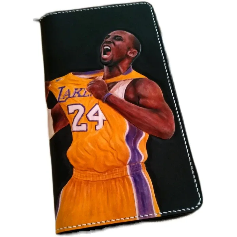 Saigon Leather Custom Hand-Painted Sports Legend Wallet E711 - Image 6