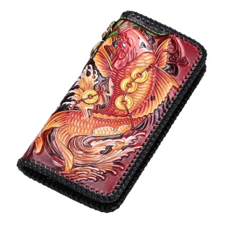 Masterpiece Engraved Leather Long Wallet – Saigon Leather Exclusive E713