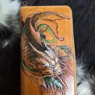 Handcrafted Custom Engraved Leather Long Wallet – Saigon Leather E718