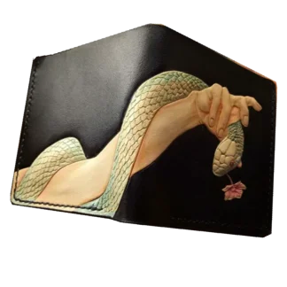 Saigon-Leather Elegance Carved Leather Wallet W719