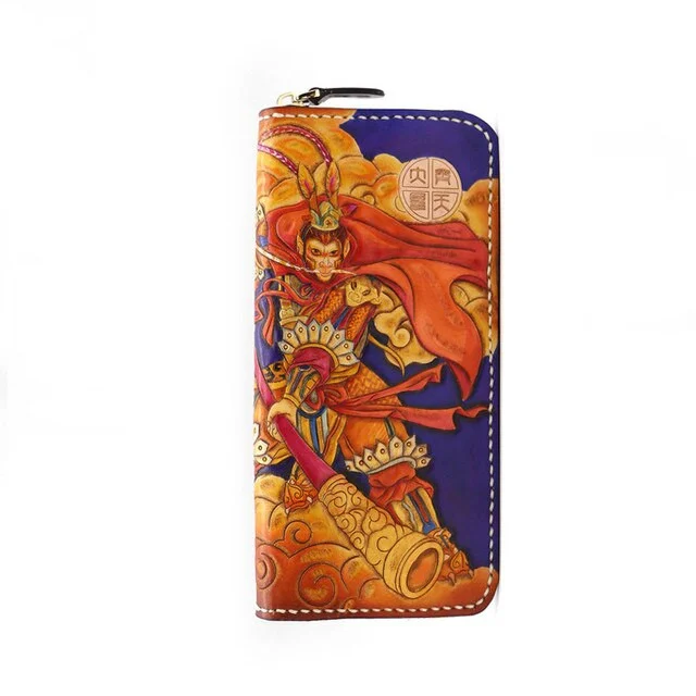 Saigon-Leather Artistic Engraved Leather Long Wallet E726 - Image 6