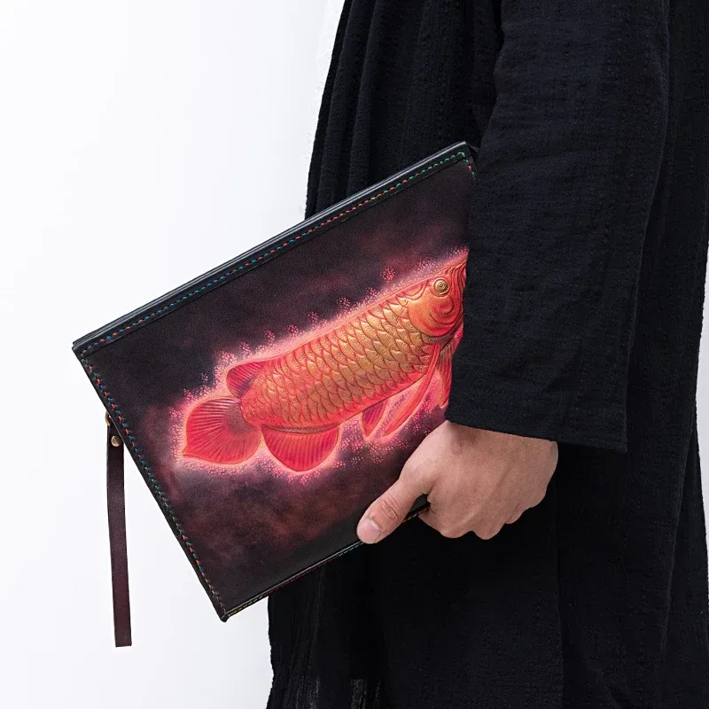 Bespoke Hand-Carved Leather Handbag - Made by Saigon Leather HB521